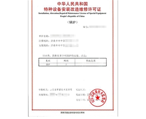 广东锅炉制造安装特种设备生产许可证